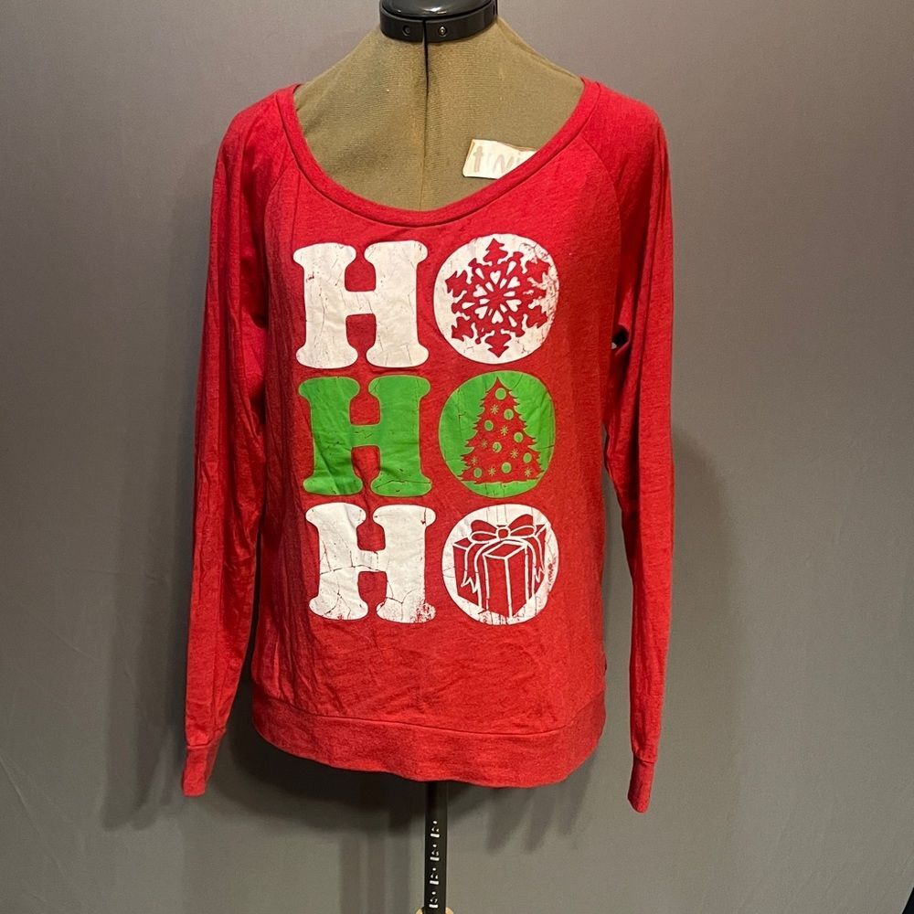 Fifth Sun Festive Red and Green Holiday Sweater